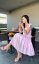 "Aurela romantic" linen dress MUM AND DAUGHTER - baby pink - Size: M