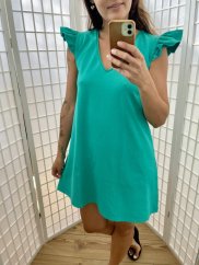 Knitted dress "Valencia" - MOM and DAUGHTER - dark mint