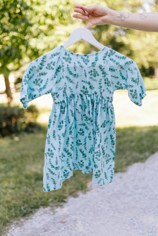 "Boho Breeze" dress MUM AND DAUGHTER - mint leaves - Size: XS/S