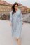 Linen dress "Boho Breeze"  - strips - Size: 3XL/4XL