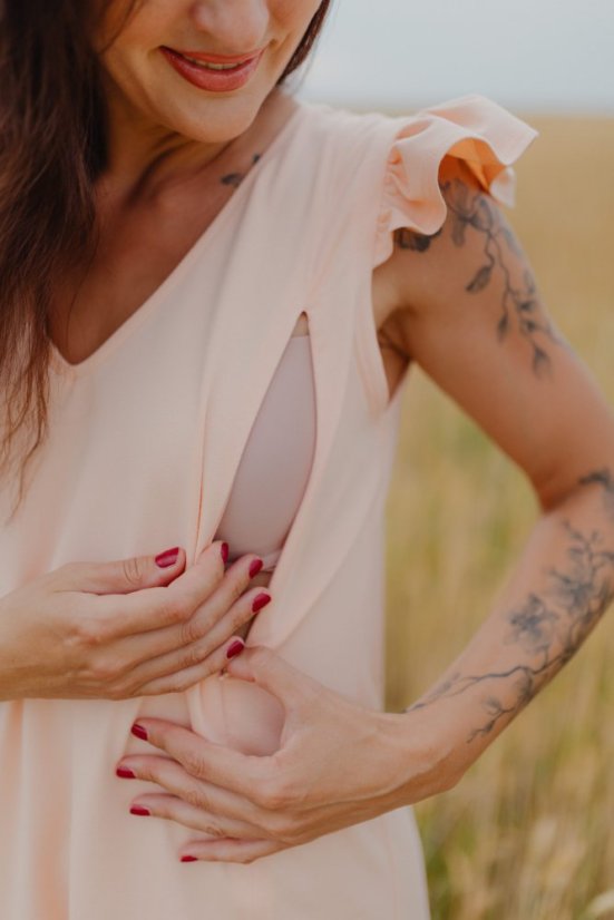 Knitted dress "Valencia" - Peach