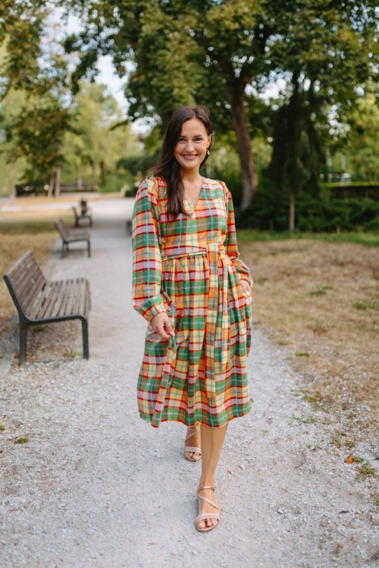 "Boho Flanel" dress -  Autumn Tartan 🍂