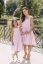 "Aurela romantic" linen dress MUM AND DAUGHTER - baby pink - Size: M