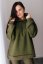 Asymmetrical warm sweatshirt – khaki green - Size: UNI