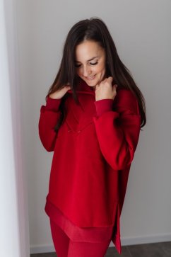 Asymetrická teplá mikina – různé barvy