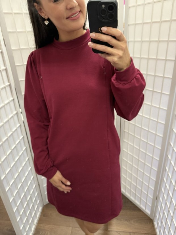 Turtleneck nursing dress - various colors - Size: XS/S