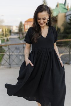 "Boho Breeze" dress - black