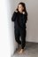 High-waisted sweatpants – black