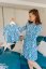 A-line Christmas MOM and DAUGHTER - blue birds - Size: L, Variant: For breastfeeding, Children's clothing size: 92-98