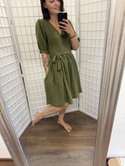 "Boho Breeze" dress - army green