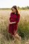 Tracksuit MIDI dress - Bordo - Size: M