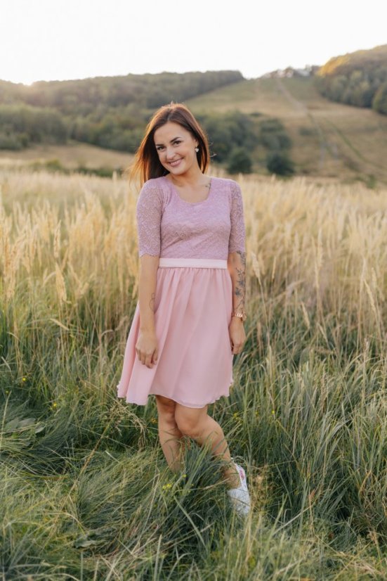 Formal dress - MOM AND DAUGHTER - Old pink