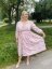 Poplin wrap dress - Pink flowers