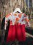 Dievčenské teplákové šaty s nazberkanou sukňou - maky - Children's clothing size: 80-86