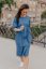Denim midi dress with pockets - different colors and patterns
