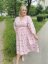 Poplin wrap dress - Pink flowers