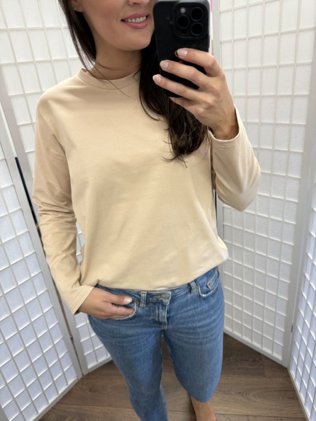 Bavlněné oversize prodloužené tričko - různé barvy - Velikost: XS/S