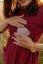 Breastfeeding MIDI dress with pockets - bordó - Size: S