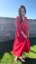 Breastfeeding "Boho Breeze" dress -Red
