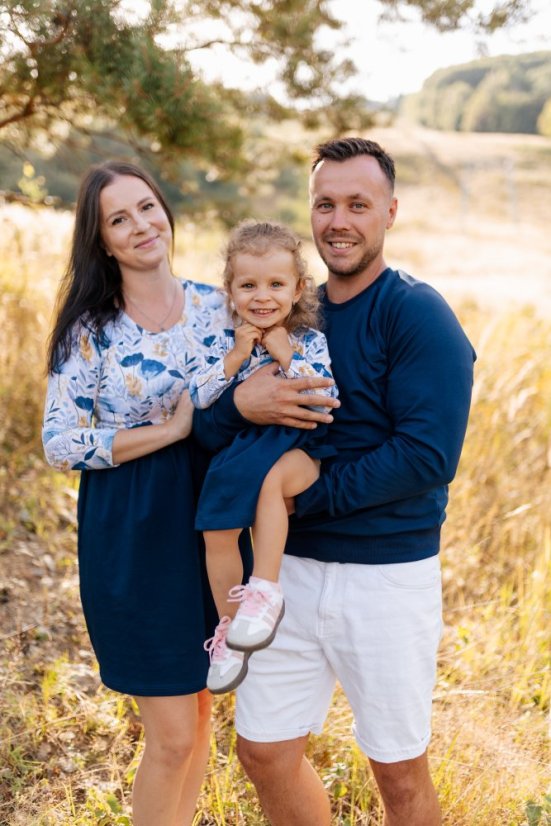 Šaty „Bohemie“ - MÁMA a DCERA - modré květiny