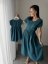 Maxi BOHO mušelínové šaty -  MAMA A DCERA - petrolejové - Velikost: XL/2XL