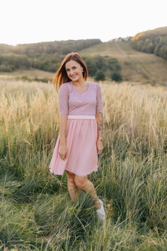 Formal dress - MOM AND DAUGHTER - Old pink