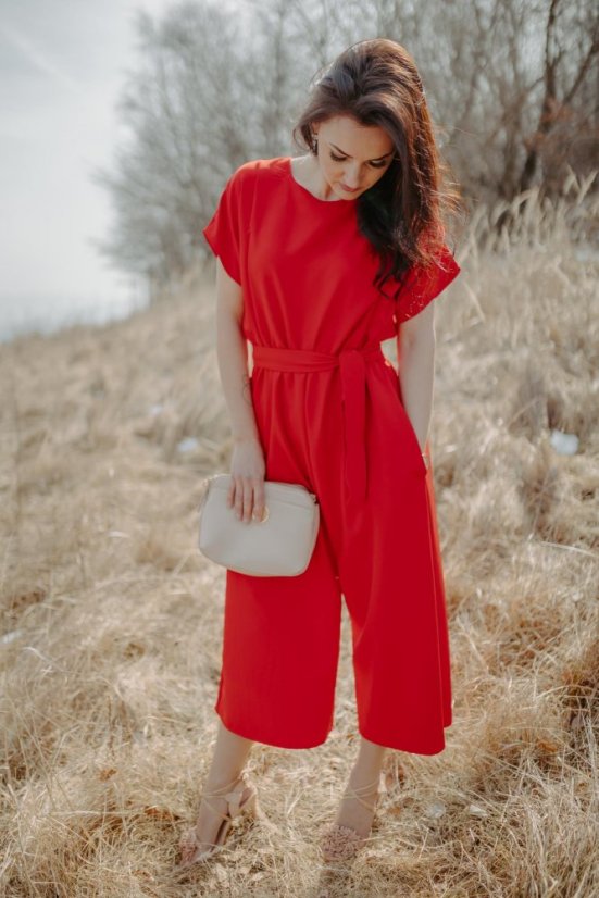 Elegant jumpsuit - Red - Size: Custom size, Variant: Classic