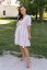 Cotton wrap dress "Celeste" - stripes - Size: 3XL/4XL