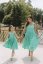 "Aurela romantic" dress MUM AND DAUGHTER - turquoise