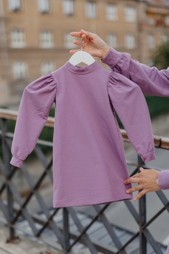 Oversize straight dress with a turtleneck - MOM and DAUGHTER - different colors