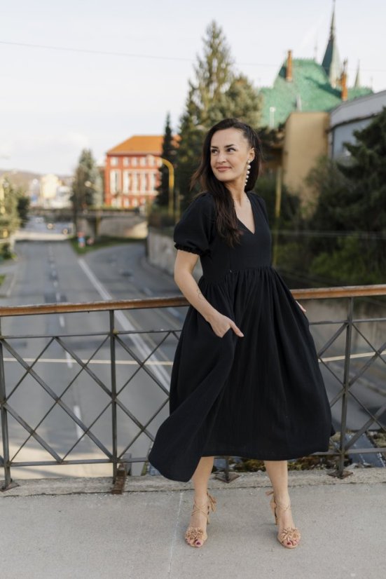 "Boho Breeze" dress - black - Size: M/L
