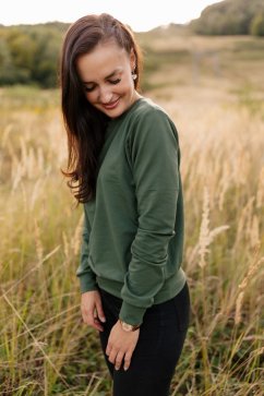 Kojicí mikina - army zelená