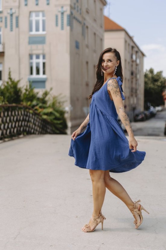 Aura dress MUM AND DAUGHTER - Royal blue
