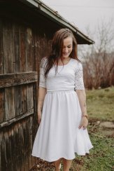 MIDI svatební šaty – Nelie