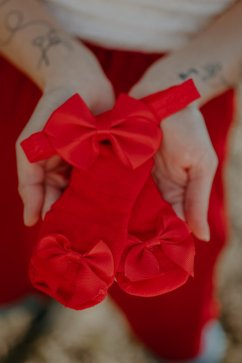Headband/Hair Tie with Bow – Painted Meadow