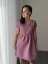 Cotton dress "Waffle" - mauve - Size: XS/S