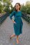 Nursing MIDI dress - golden hearts on petrol