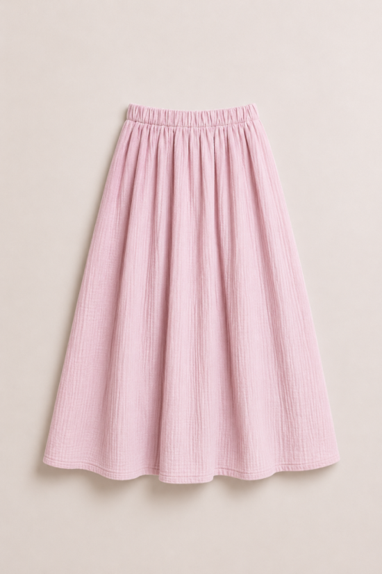 Elia Muslin Skirt - powder pink - Size: UNI 1 (XS - M)