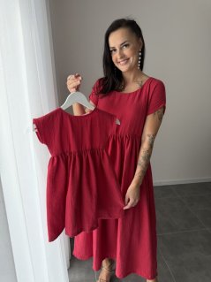 Maxi BOHO muslin dress - MOM AND DAUGHTER - various colors and patterns