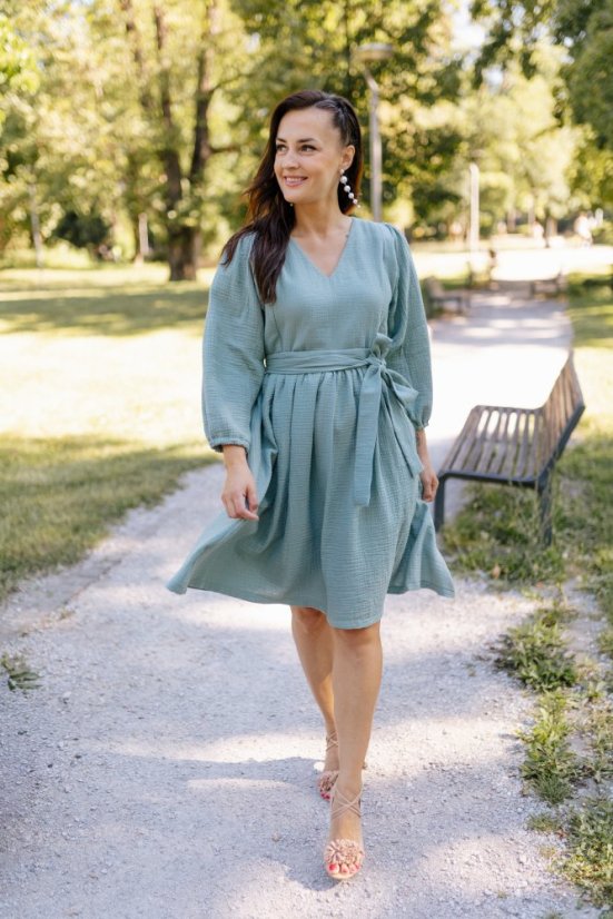 "Boho Breeze" dress - powder mint - Size: XL/2XL