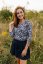 Cotton T-shirt - daisies - Size: M