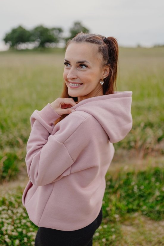 Nursing hoodie - Old pink - Size: M/L
