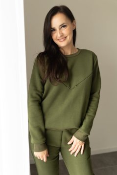 Warm Sweatshirt / Sweater - army green