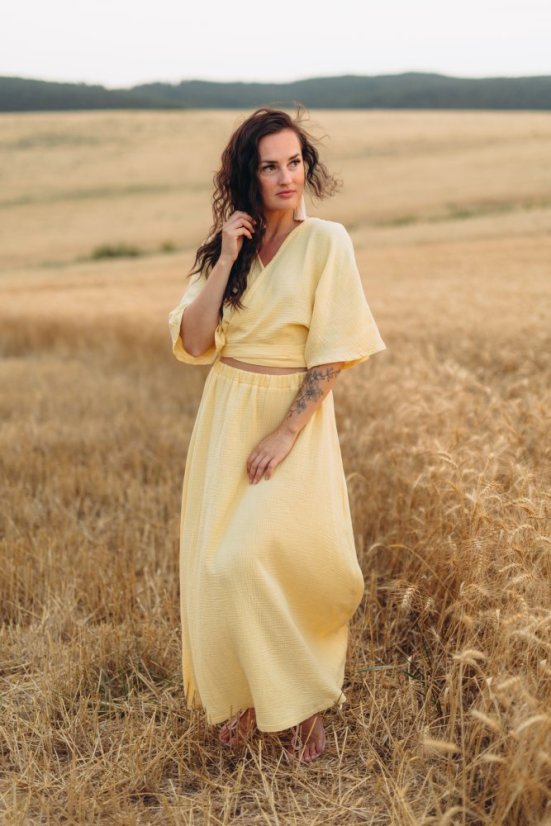 Elia Wrap Muslin Set comfy - banana yellow - Size: UNI 1 (XS - M)