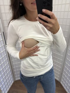 Bavlněné tričko – smetana