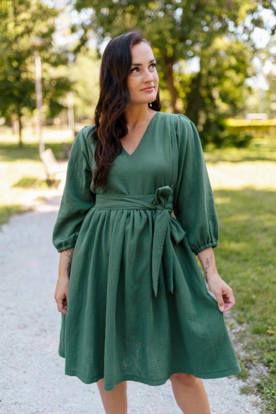"Boho Breeze" dress - emerald - Size: 3XL/4XL