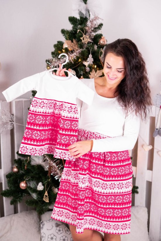 MATCHY Christmas dress with a gathered skirt - Various patterns