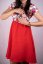 Muslin nursing dress - red folk - Size: XL