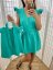 Knitted dress "Valencia" - MOM and DAUGHTER - dark mint - Size: XL/2XL