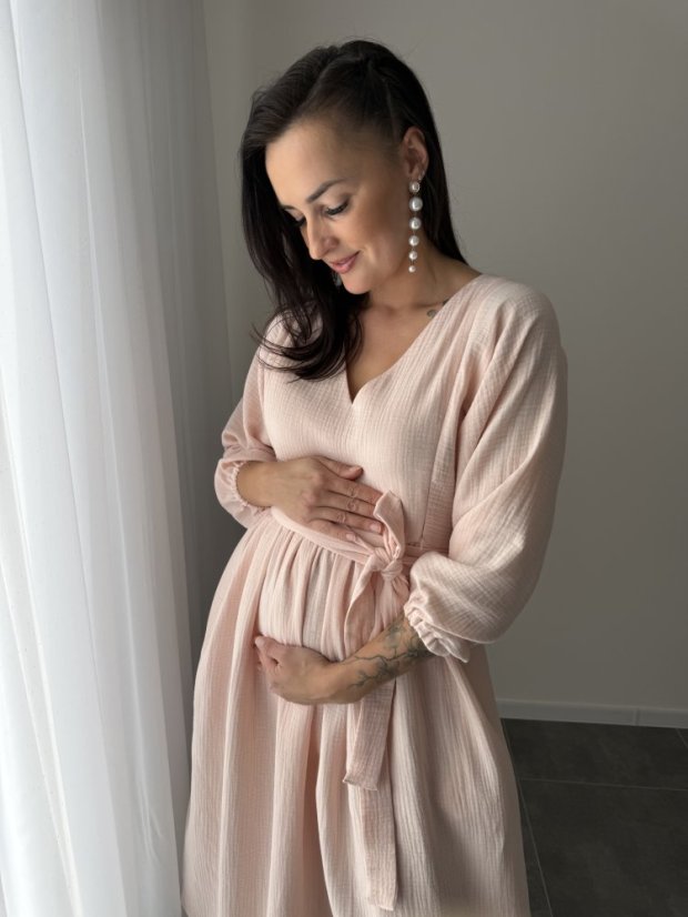 "Boho Breeze" dress -peach - Size: M/L